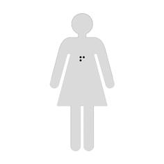 Silhouette Femme avec Braille