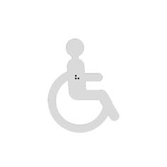 Silhouette Handicapé avec Braille