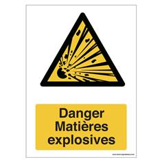 Signalétique W002 - Danger Matières explosives - ISO EN 7010