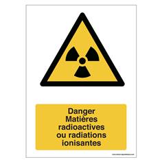 Signalétique W003 - Danger Matières radioactives ou Radiations ionisantes - ISO EN 7010