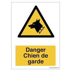 Signalétique W013 - Danger chien de garde - ISO EN 7010