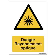 Signalétique W027 - Danger Rayonnement optique - ISO EN 7010