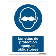 Signalétique M007 - Lunettes de protection opaques obligatoires - ISO EN 7010