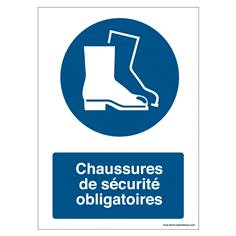 Signalétique M008 - Chaussures de sécurité obligatoires - ISO EN 7010
