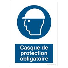 Signalétique M014 - Casque de protection obligatoire - ISO EN 7010