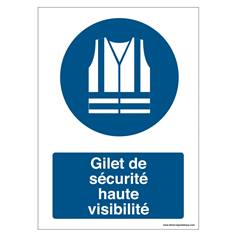 Signalétique M015 - Gilet de sécurité haute visibilité - ISO EN 7010