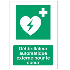 Signalisation E010 - Défibrillateur automatique externe pour le coeur
