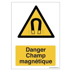 Signalétique W006 - Danger Champ magnétique - ISO EN 7010