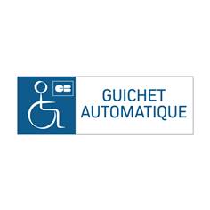 Panneau Guichet automatique pour handicapés Alu dibond H 150 x L 450 mm