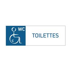 Panneau Toilettes pour handicapés sens de transfert à gauche