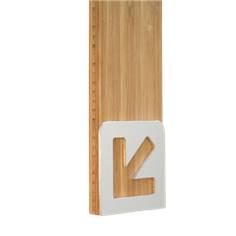 Picto Flèche à Droite Bois et Alu - Gamme Wood® Dimension Alu & Bambou Matière H 148.5 x L 50 mm