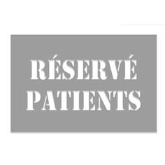 Pochoir Reserve Patients - H 600 x L 900 mm