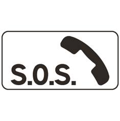 Panonceau Téléphone SOS - M9e pour panneau d´indication type C